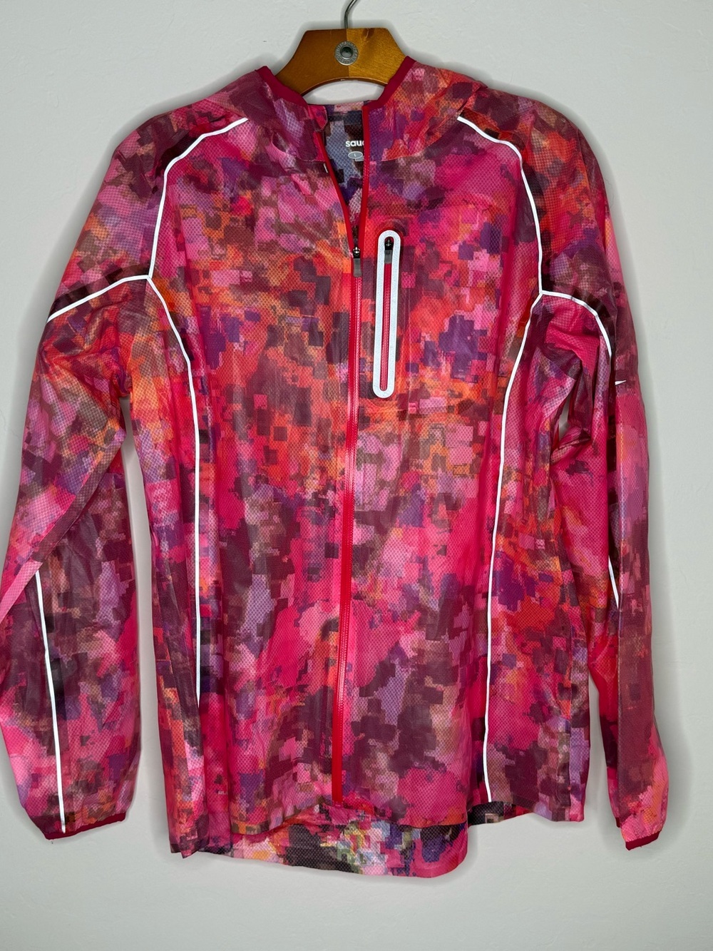 Saucony Women's Exo Jacket Pink Print Size Large